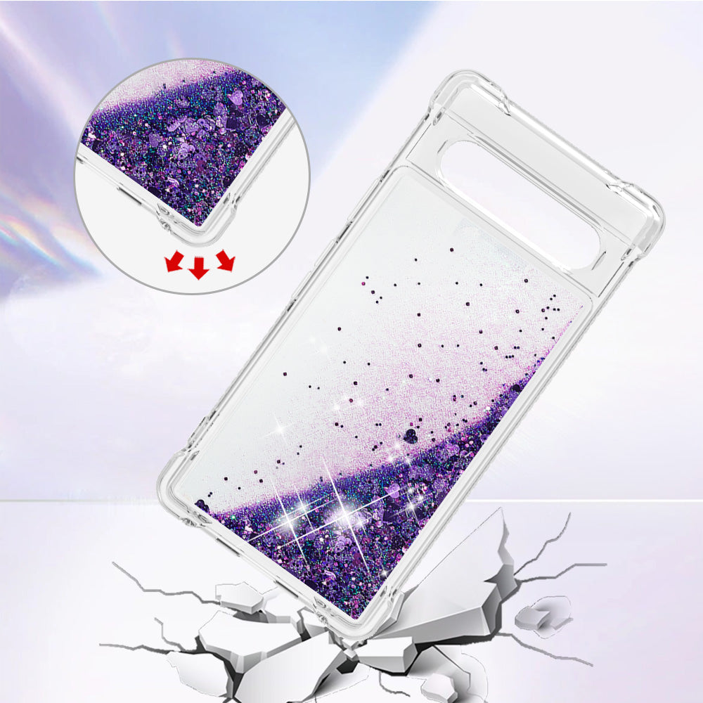 YB Quicksand Series-1 for Google Pixel 7a Quicksand Flowing Glitter Soft TPU Case Anti-scratch Cell Phone Cover YB Quicksand Series-1 for Google Pixel 7a Quicksand Flowing Glitter Soft TPU Case Anti-scratch Cell Phone Cover